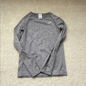 Gymshark Gray Long Sleeve Athletic Top